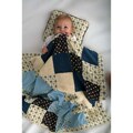 Mia Belle Baby Blue Fantasy Patchwork Blanket and Pillow