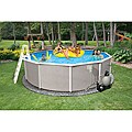Belize Above Ground 24-foot Round Swimming Pool Package