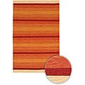 Hand-woven Flat-weave Kaalein Wool Rug (7'9 Square)