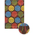 Hand-tufted Shadow Wool Rug (7'9 Round)