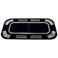 Black 4-Fold Texas Hold'em Folding Poker Table
