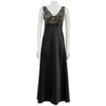 Patra Ltd Women's Glitter Knit Jacket Satin Dress