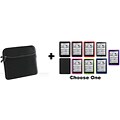 Apple iPad Black Sleeve Pouch/ Silicone Skin Case Combo Set