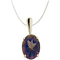 10k White Gold Oval Neptune Garden Topaz Necklace