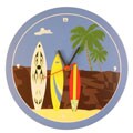 surfboard Patch Kit Latest info Surfing 10-inch Round Wall Clock
