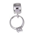 Signature Moments Sterling Silver Cubic Zirconia Engagement Ring Dangle Charm