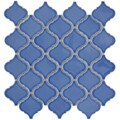 SomerTile 12.5x12.5-in Morocco 2.5-in Blue Porcelain Mosaic Tile (Pack of 10)