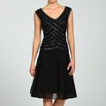 J Kara Women's Beaded Sleeveless Cocktail Dress