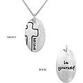 Sterling Silver Abstract Cross Necklace