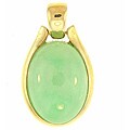 Mason Kay 14k Yellow Gold Green Jadeite Horse Shoe Pendant
