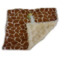 Sweet Ruby's 13x13 Inch Giraffe Cream Binky Baby Blanket