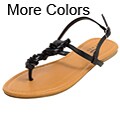 Glaze by Adi Women's Sequined Ruffle Vamp Sandals