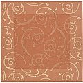 Safavieh Indoor/ Outdoor Oasis Terracotta/ Natural Rug (7'10 Square)