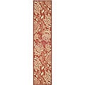 Indoor/ Outdoor Andros Red/ Natural Runner (2'4 x 9'11)
