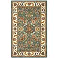 Hand-tufted Agra Green New Zealand Wool Rug (8' x 11')
