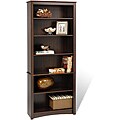 Everett Espresso 77-inch 6-shelf Bookcase