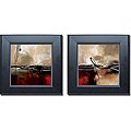 Laurie Maitland 'Symphony in Red & Khaki' 2-piece Framed Art Set