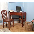 Savannah 2-piece Corner Wood Desk and Chair Set