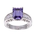 Tacori IV Sterling Silver Purple Cubic Zirconia Crescent Ring