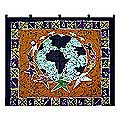 Cotton 'Teamwork' Batik Wall Hanging (Ghana)