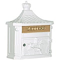 Victorian Wall-mounted White Mailbox