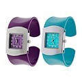 Geneva Platinum Women's Colored Band Cuff Watch