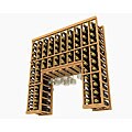 Free correlative guidepost for custom graffiti belts WholeCellar Stackable 90-bottle Glass and Wood Wine Rack