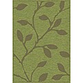 Velvet Green Leaves Rug (2' x 3'7)