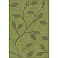 Velvet Green Leaves Rug (7'10 x 10'10)