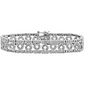 Sterling Silver 1/2ct TDW Diamond Heart Link Bracelet (J-K, I3)