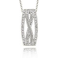 Sterling Silver 1/4ct TDW Diamond 'X' Design Necklace