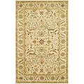 Handmade Mahal Ivory Wool Rug (5' x 8')