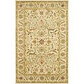 Handmade Mahal Ivory Wool Rug (6' x 9')