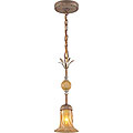 Argento Bronze 1-light Amber Glass Pendant