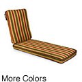 Outdoor 21" Wide Chaise Lounge Cushion with Sunbrella Fabric - Stripes