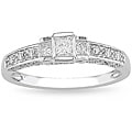 14k White Gold 1/2ct TDW Diamond 3-stone Engagement Ring (G-H, I1-I2)
