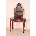 Kidney desk Carved free relevant info Hand-carved Kidney-shaped Vanity Desk with Mirror