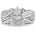 14k White Gold 1/2ct TDW Diamond Bridal Set (H-I, I2-I3)