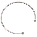 Silvertone 8-inch Cuff Bracelets (2.5 mm) (Pack of 2)