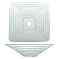 Geyser Frosted Tempered Glass Bathroom Vessel Sink