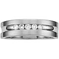 14k White Gold Men's 1/4ct TDW Diamond Channel Band (H-I, I1-I2)