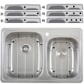 Ticor Overmount Stainless Steel 18-gauge Double-basin Kitchen Sink