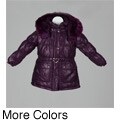 London Fog Girl's Pealized Parka with Zip-off Hood Jacket