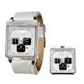 Asics Men's White Leather Strap Chronograph Watch