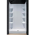 DreamLine White Shower Base and Back Walls Shower Kit