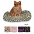 Rose Rectangular Fur Dog Bed
