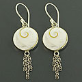 Shiva Shell Silver Dangle Earrings (Indonesia)