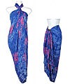 Butterfly Light Blue and Pink Sarong (Indonesia)