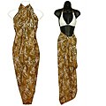 Butterfly Tan and White Sarong (Indonesia)
