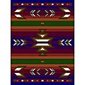 Navy Southwestern Stripe Rug (8' x 11')